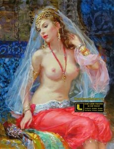 Tranh Sơn Dầu Thiếu Nữ Khỏa Thân Nghệ Thuật (8)